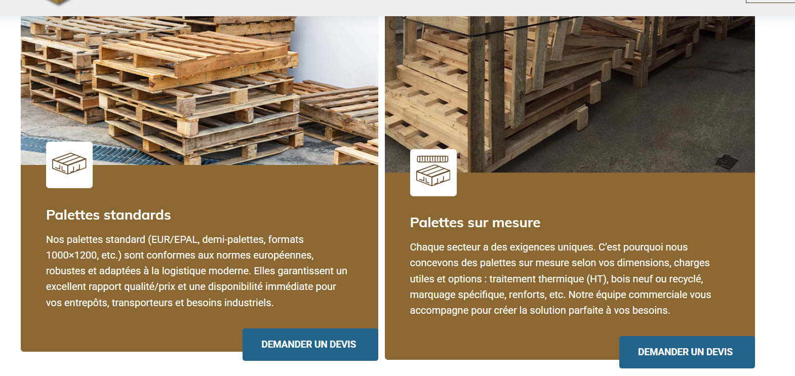 Palette en bois et lot de palettes Europe